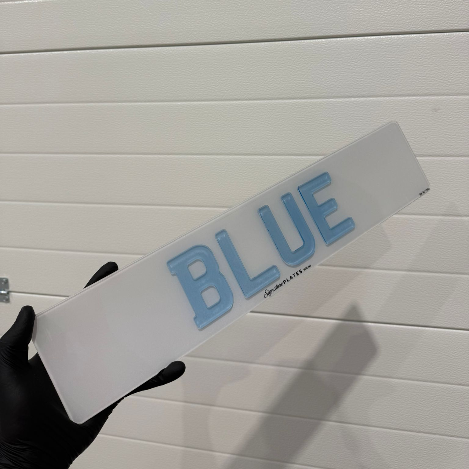 Signature Plates Blue Backed License Plate