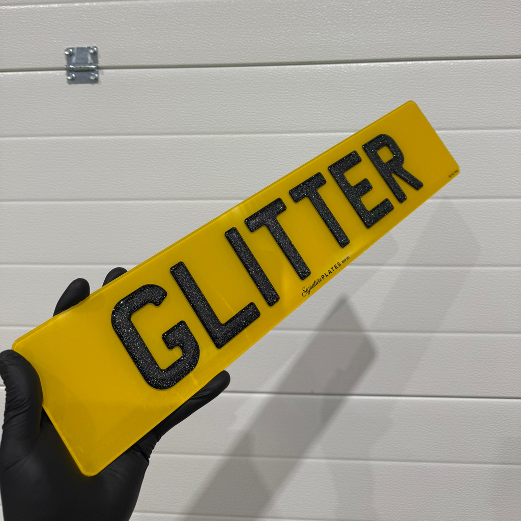 Signature Plates Glitter Gel Style License Plate